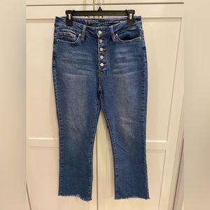 YMI Dream Jeans; High Rise/ Ankle Flare. Great shape.